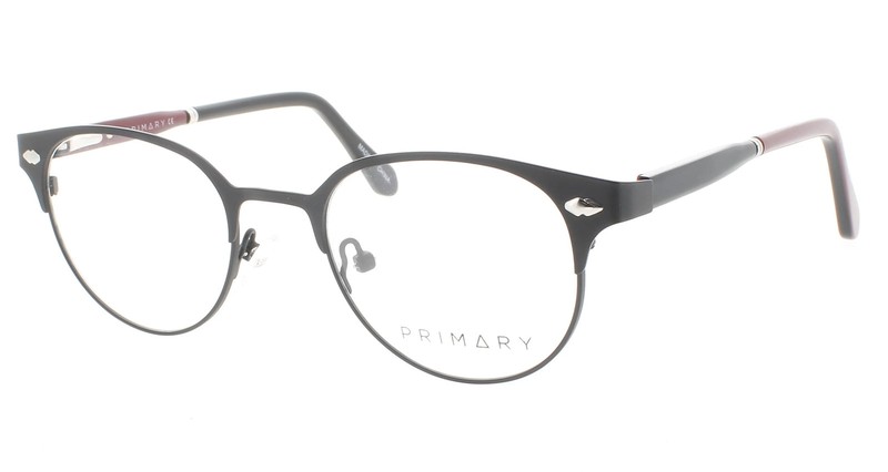 PRIMARY PN122-BLACK-49 Eyeglasses Eye Glasses DARK BLACK DARK Authentic New 49mm