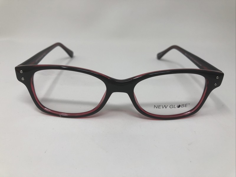 NEW GLOBE EYEGLASSES FRAME L4053 RED/BLACK 51-17-140 FULL RIM PLASTIC GN66