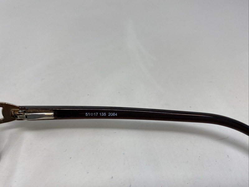 Bellissima BL 1032BL 2064 51-17-135 Brown Metal Half Rim Eyeglasses Frame &987 gallery