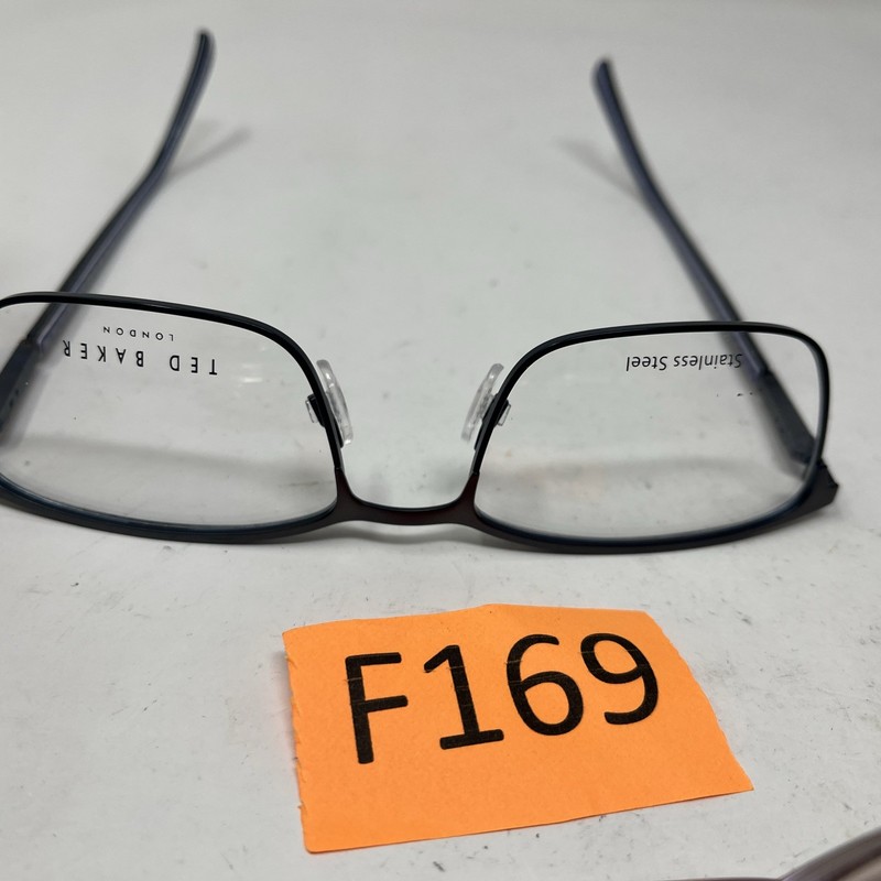 TED BAKER EYEWEAR TM5-8 DARK GUNMETAL 54-19-145 B:34 FLEX HINGE EYEGLASSES F169 gallery
