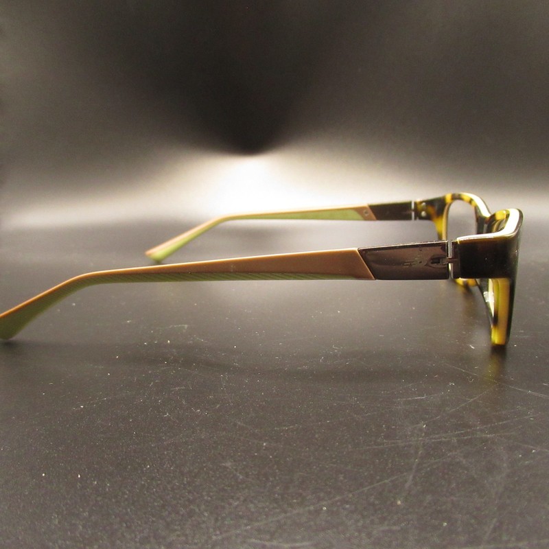 New Balance NB 106-1 Tortoiseshell Green 180 Degree Spring Hinge Eyeglass Frames gallery