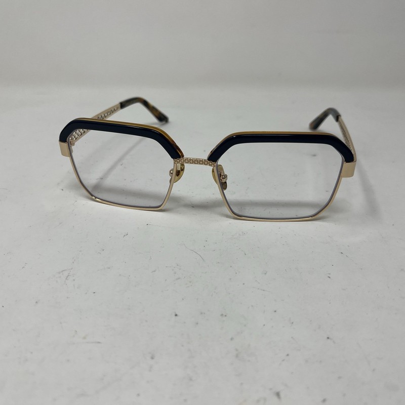 Coco And Breezy CB ANALYZE 101 54-18-140 Blue Gold Eyeglasses :J74
