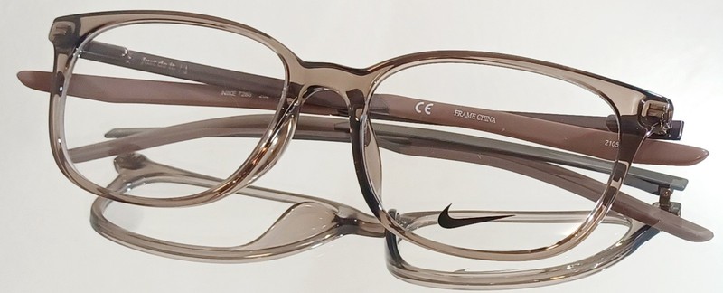 NIKE 7283 202 Eyeglasses BAROQUE BROWN/SMOKEY MAUVE New Plastic 52-16-145