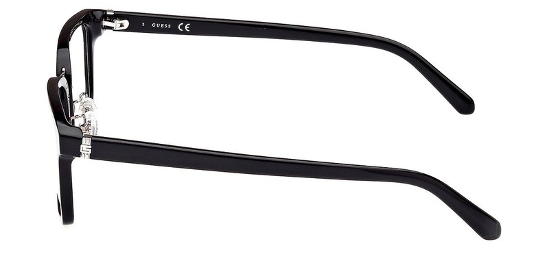 GUESS GU50088-D 001 All Black Square Plastic Eyeglasses Frame 54-19-145 gallery