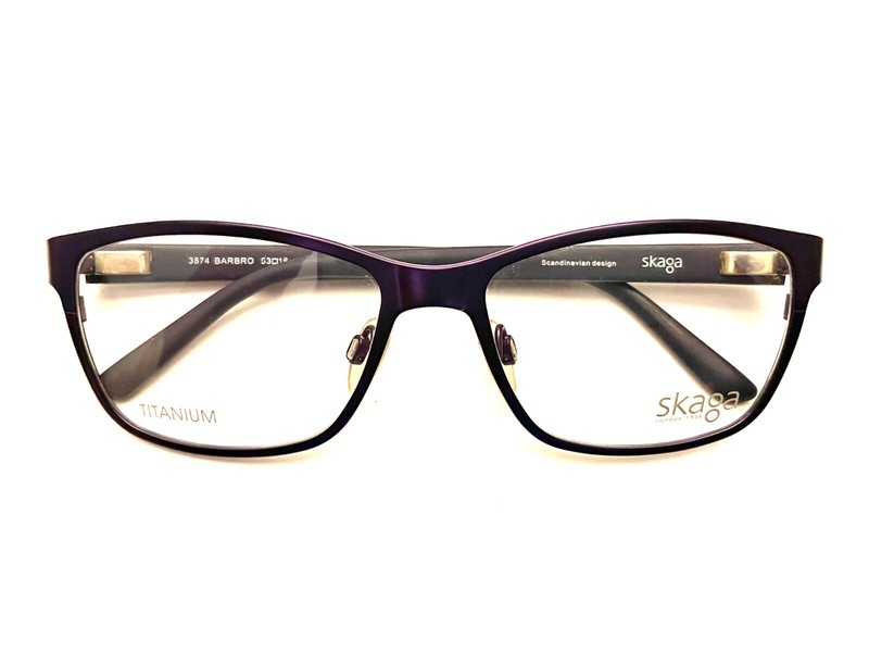 SKAGA Titanium Eyeglasses 3874 BARBRO 5406 PURPLE 53-16-135