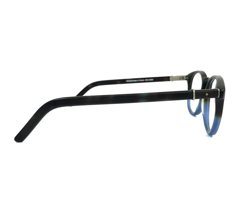 Robert Marc Eyeglasses Frames 830-259M Matte Black Pale Blue Round 45-19-140 gallery