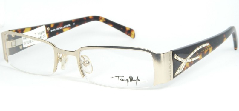 THIERRY MUGLER TM9214 C2 PALE GOLD /TORTOISE EYEGLASSES GLASSES 50-19-135mm