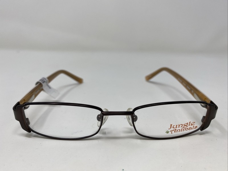 Jungle Animals Butterfly Brown 44-16-120 Metal Full Rim Eyeglasses Frame 6966