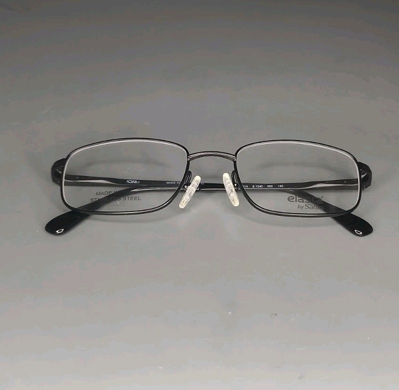 Safilo Elasta E7240 Black 003 Stainless Steel Full Rim Eyeglass Frame 51/19/140 gallery