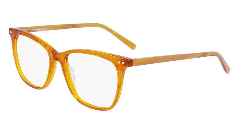 NEW Marchon NYC M-5507 Eyeglasses 218 Amber Crystal/Horn 100% AUTHENTIC