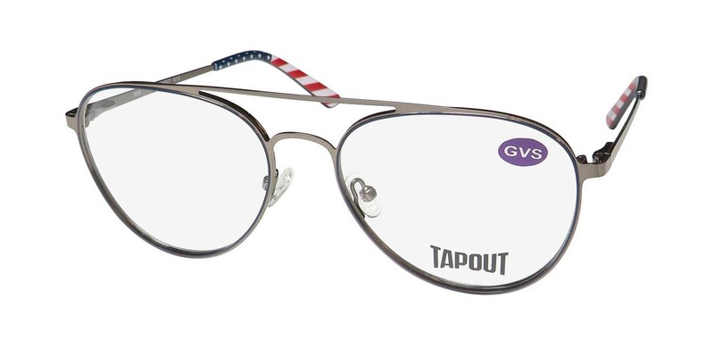 NEW TAPOUT TAP857 EYEGLASSES 56-18-145 METAL & PLASTIC BLUE MENS 414 FULL-RIM