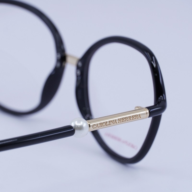 Carolina Herrera HER 0080 0807 00 Shiny Black 53mm Eyeglasses New Authentic gallery