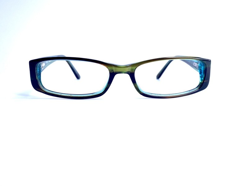 iFace By Identity Brown Blue Teal Clear Rectangular Glasses 53 17 135