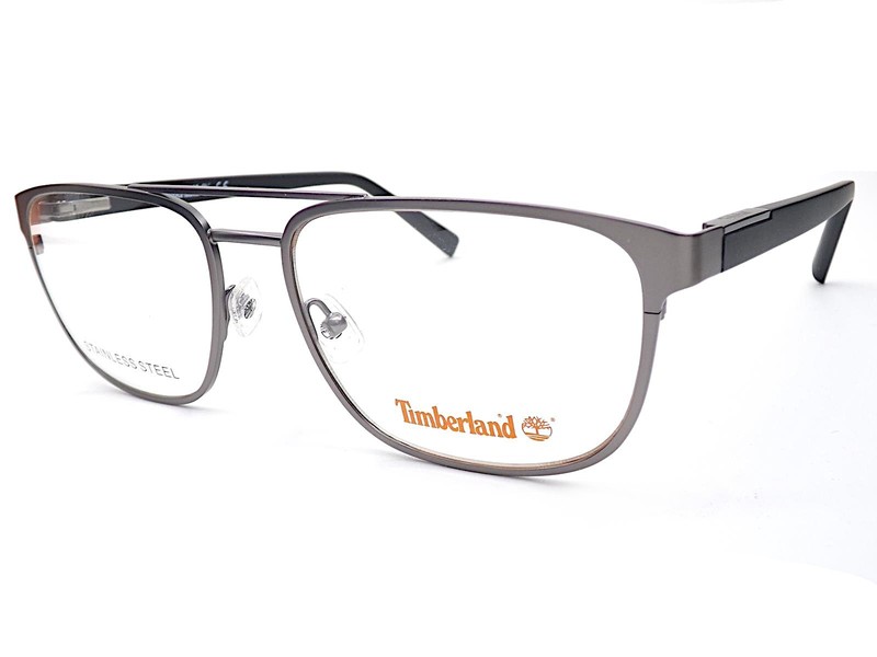 Timberland Glasses Frame Satin Gunmetal with Matte Black 56mm Men’s TB1760 009
