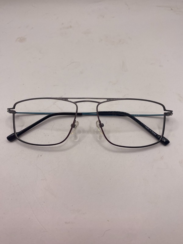SCOTT HARRIS FRAMES ONLY EYEGLASSES SH-740 C2 GUNMETAL AND BLUE 55-16-145