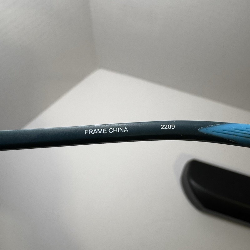 Nike 8054 074 Rectangle Satin Gunmetal/Matte Gray/Blue Half Rim Eyeglasses 55mm gallery