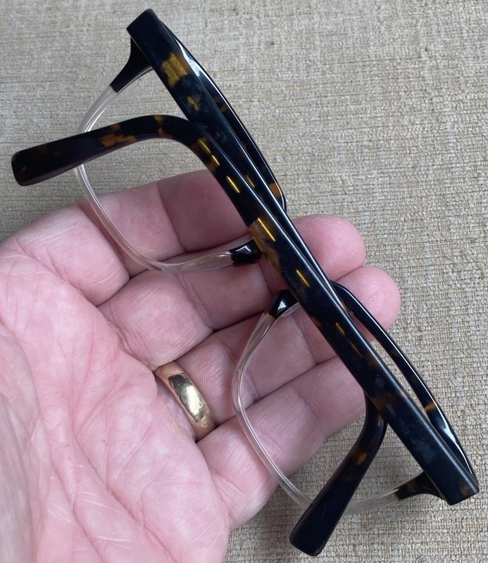 WARBY PARKER Burke 203 Brown Tort/Clear Eyeglasses 51-19-145 Full Acetate Frame gallery