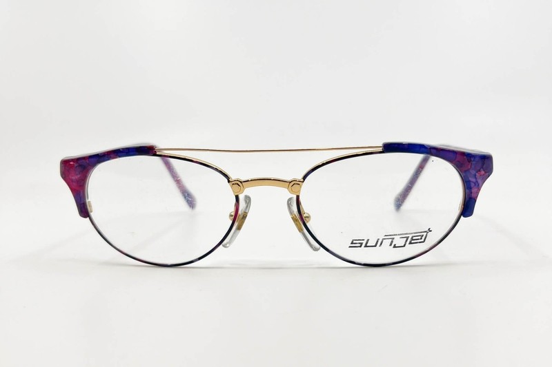 Vintage Sunglasses Sunjet By Carrera 5206 Multicolored Eyeglass Frame 49-18-130