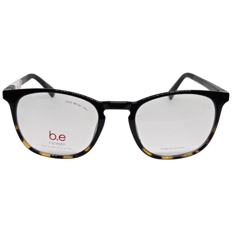Bio Eyes b.e Spruce Eyeglass Frames Black Tortoise Round 51-21-140 Eco Friendly