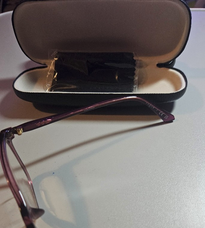Vogue VO 5378 2909 Plum Crystal Eyeglasses Frame 53-16 Chic Optical gallery