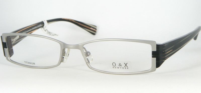 NEW O&X NEW YORK OT-203U 02 MATTE SILVER EYEGLASSES GLASSES FRAME 53-18-148mm