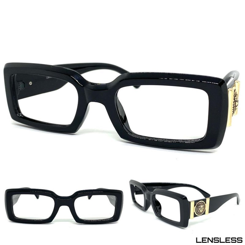 Classy Elegant Retro Hip Hop Thick Black Lensless Eye Glasses Frame Only NO Lens