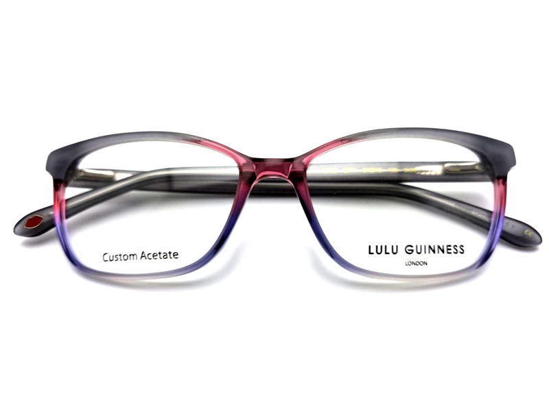 LULU GUINNESS L932 GRY B:36 MULTICOLOR AUTHENTIC FULL RIM EYEGLASSES 50-15-135