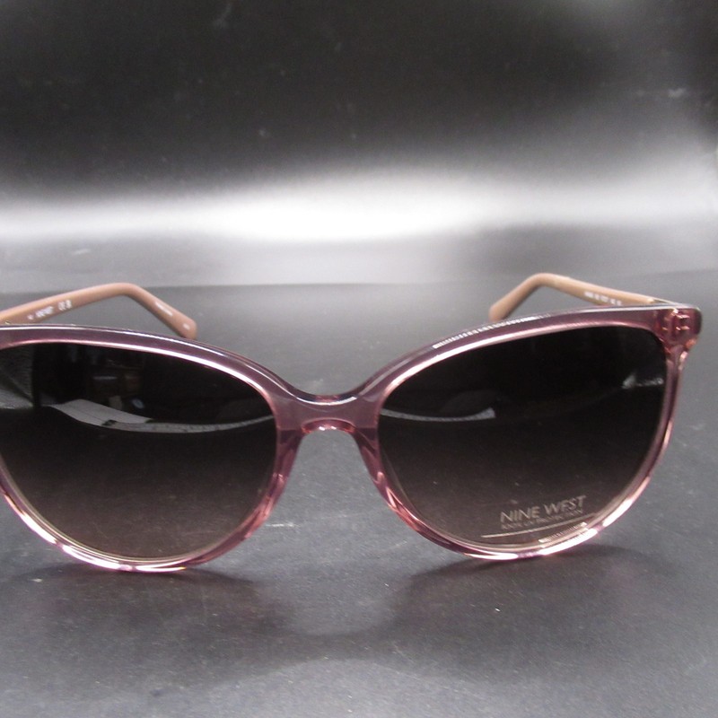 Nine West NW646S 600 Mauve Pink Cat Eye Sunglasses 100% UV Protection 57-17-140