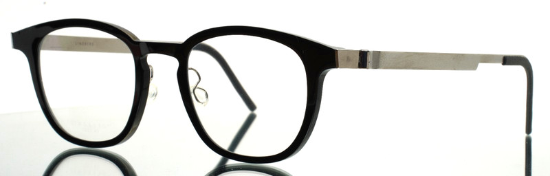 LINDBERG Acetanium 1051 Col AK24 Black Pewter Mens Square Eyeglasses 49-21-145