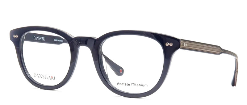 DANSHARI OBERON DA00303AU DARK BLUE/GOLD TRIM AUTHENTIC EYEGLASSES 49-22 JAPAN gallery