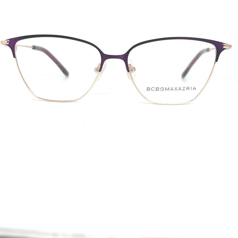 BCBGMAXAZRIA Henley Purple Rose Gold Eyeglasses Frames 54 15 135mm Made in Italy