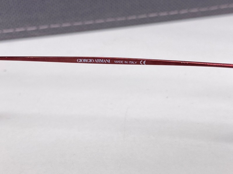 Giorgio Armani Eyeglasses Frames Men Woman Red Square Large Semi-Rimless 1056 52 gallery