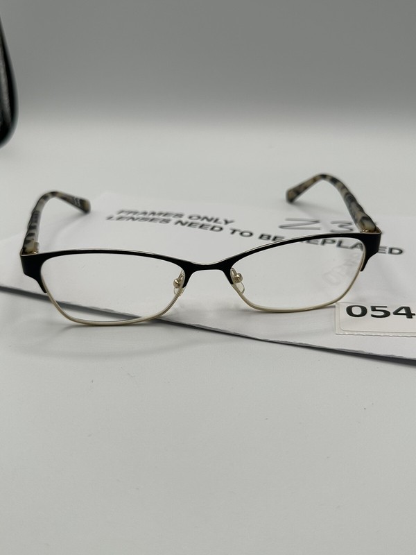 Marchon Eyeglass Frames SURREY 001 53 16 135 Satin Black And Gold Full Rim