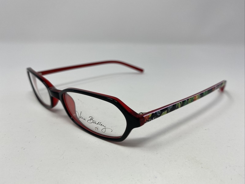 VERA BRADLEY EYEGLASSES FRAME 3012 1107 49-17-140 RED BLACK FLORAL FULL RIM OI41 gallery