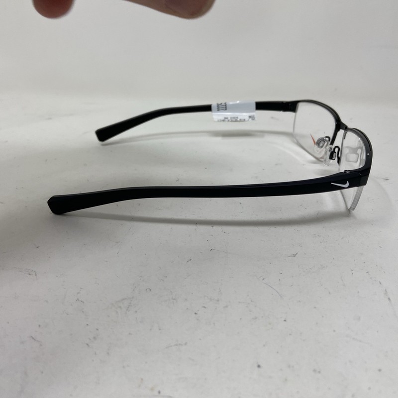 Nike Eyewear 8098 010 56-16-140 BLACK HALF RIMLESS EYEGLASSES S438 gallery