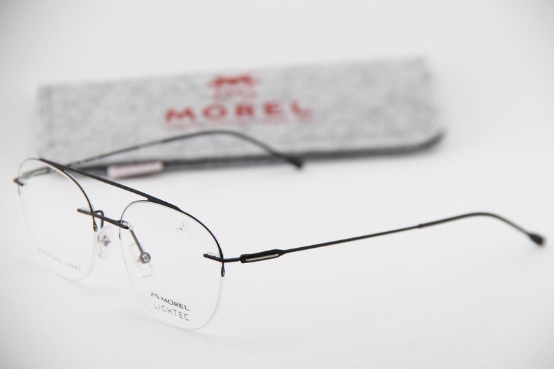 NEW MOREL LIGHTEC 30219L NN 07 BLACK GUNMETAL AUTHENTIC FRAMES EYEGLASSES 52-17
