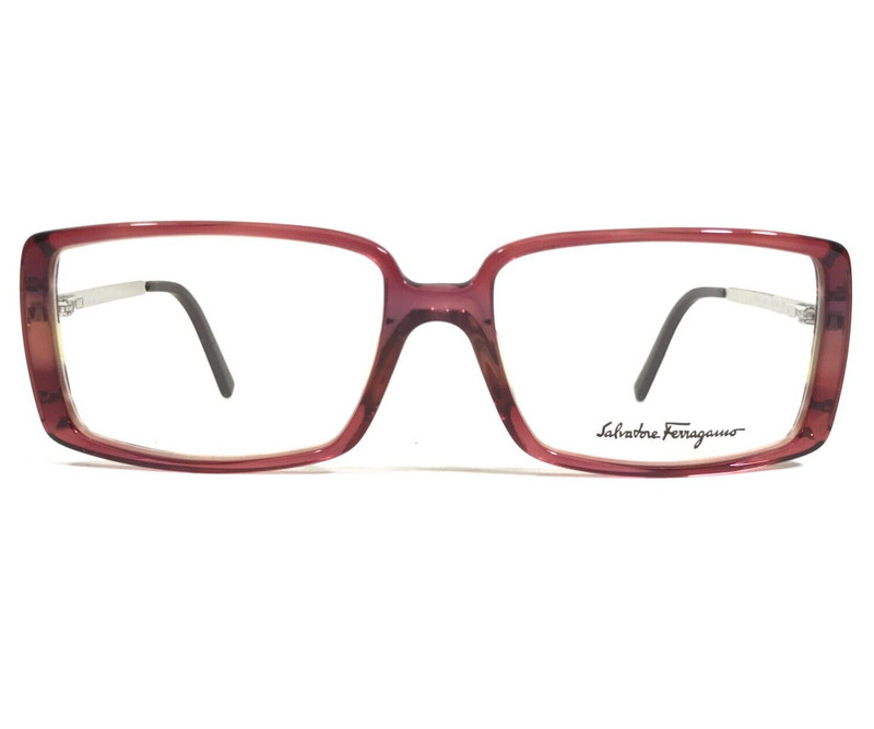 Salvatore Ferragamo Eyeglasses Frames 2608 453 Clear Purple Red Silver 52-15-130