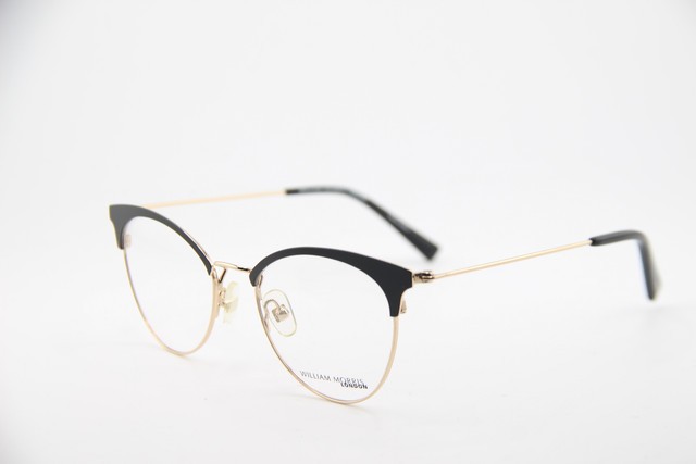 NEW WILLIAM MORRIS LONDON LN 50120 C1 BLACK GOLD AUTHENTIC EYEGLASSES 51-18