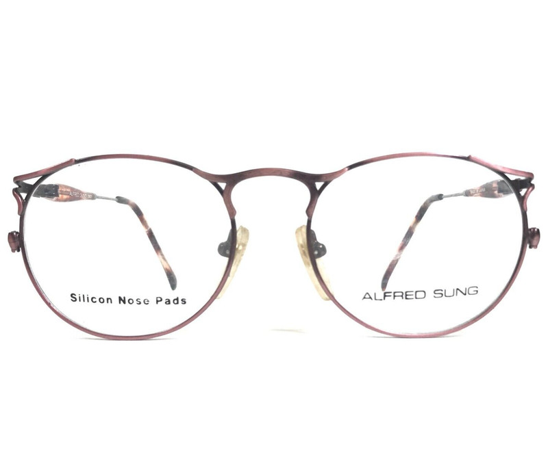 Alfred Sung Eyeglasses Frames 1503 COL 3 Rustic Purple Pink Tortoise 50-17-140