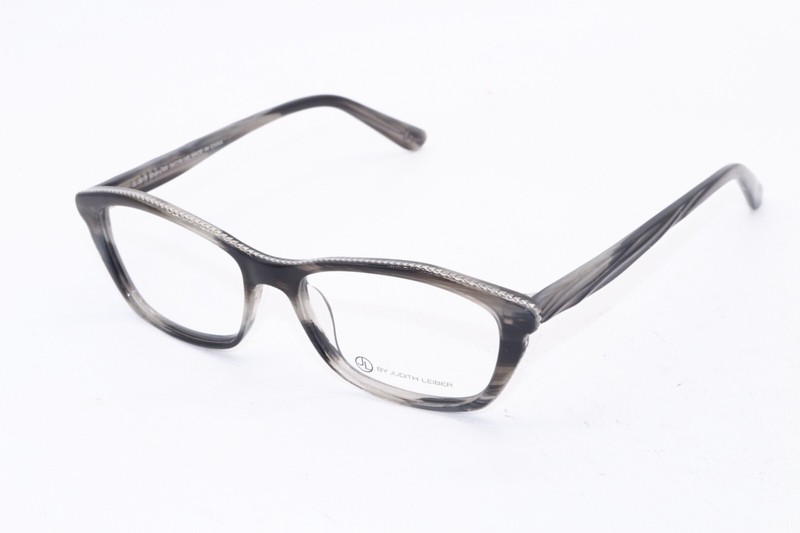 NEW JUDITH LEIBER EBONY JL3017 BLACK GREY AUTHENTIC FRAMES EYEGLASSES 54-16