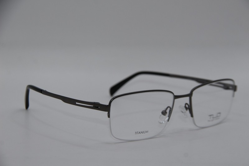 NEW THIN LIGHT GLASSES TLG NU042 C03 GRAY BLACK AUTHENTIC EYEGLASSES 58-19 gallery