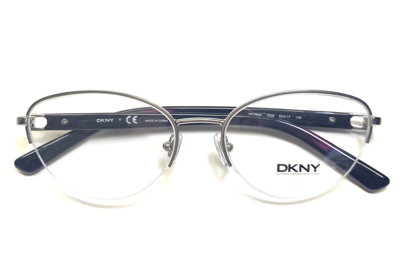 Dkny Eyeglasses Glasses DY5644 1029 Satin Silver Semi Rimless 53-17-135