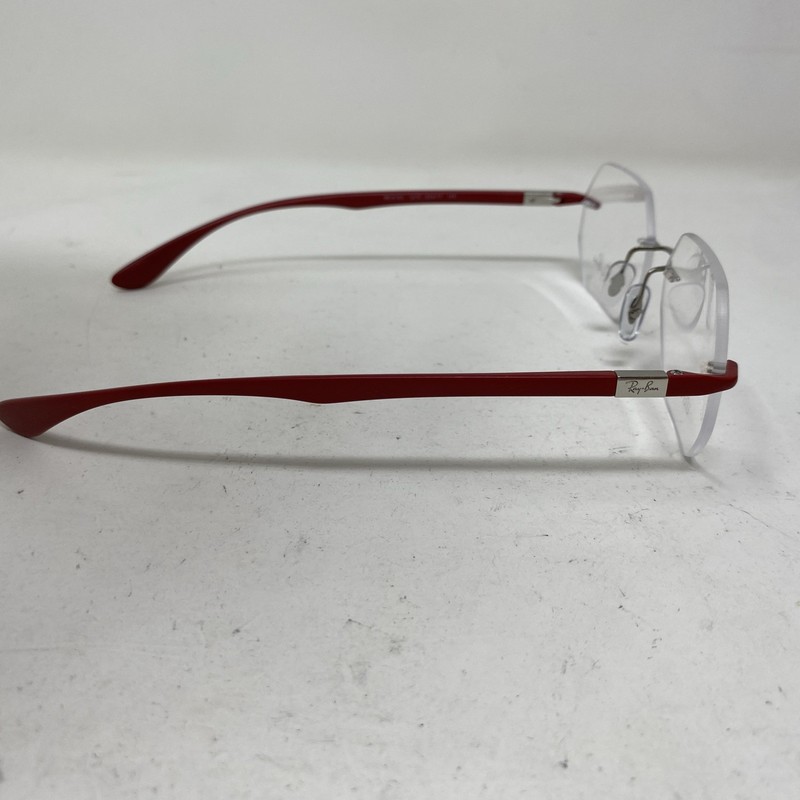 Ray-Ban LITEFORCE ITALY RB8765 1215 53-17-145 RED RIMLESS EYEGLASSES 298A gallery