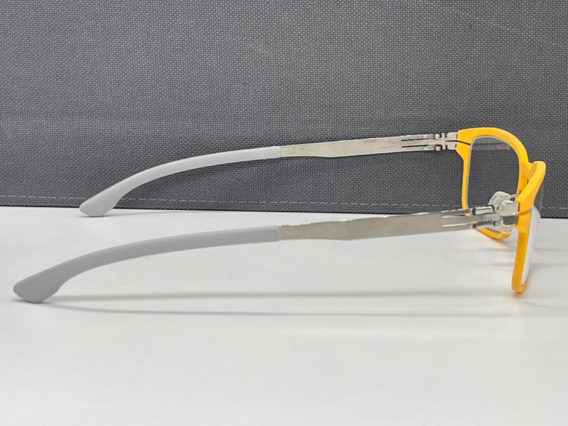 Ic Berlin Eyeglasses Frames men woman Yellow Gun Grey Rectangle District Rubber gallery