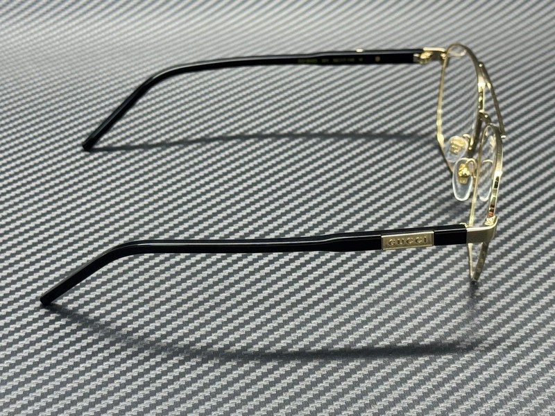 GUCCI GG1800O 001 Gold Black Men's Medium 56 mm Eyeglasses gallery