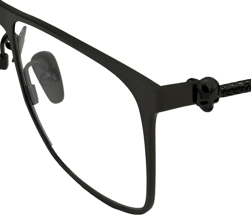 John Varvatos Square Titanium Metal Mens Eyewear Frame V182 Gunmetal 55mm gallery