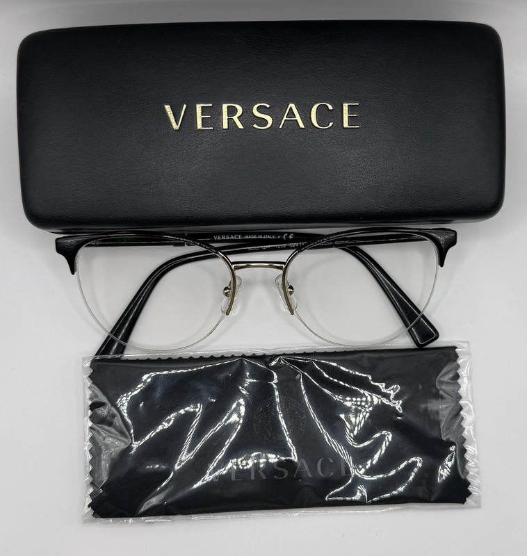 Versace -MOD 1247 1252 52-17-140 Women’s Eyeglasses Frames Gold & Black Metal