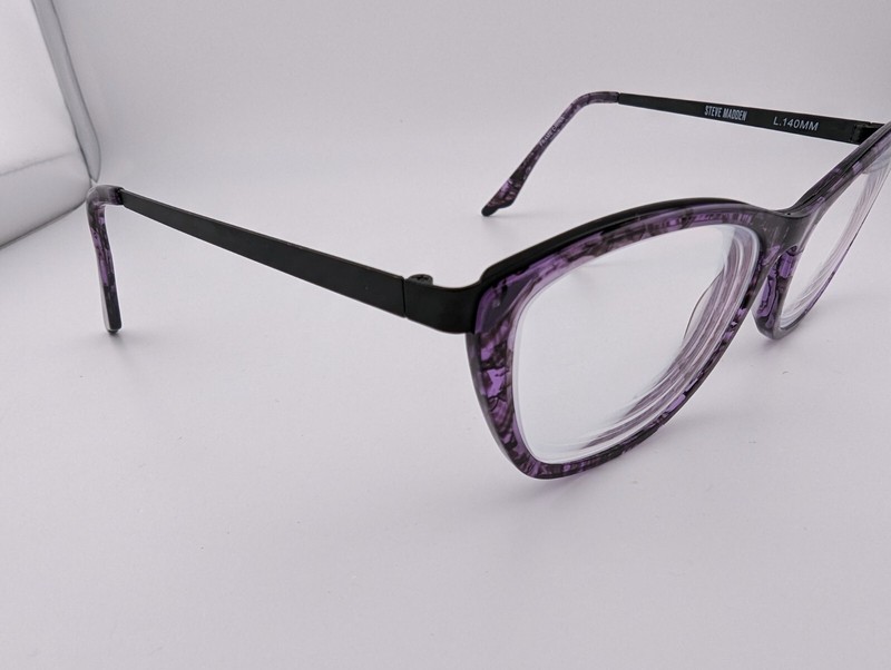 Steve Madden Eyeglasses, Frames Only, Twirlss Purple Multi, 53-16-140, Plastic gallery