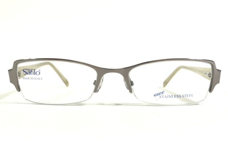 Elasta by Safilo Eyeglasses Frames 4808 0NME Silver Nude Rectangle 52-18-135