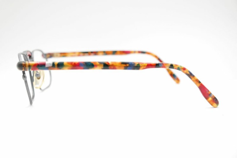 Vintage Essilor EE MOD.750 COL.518 51[]19 140 Gray Multicolor Oval Glasses NOS gallery